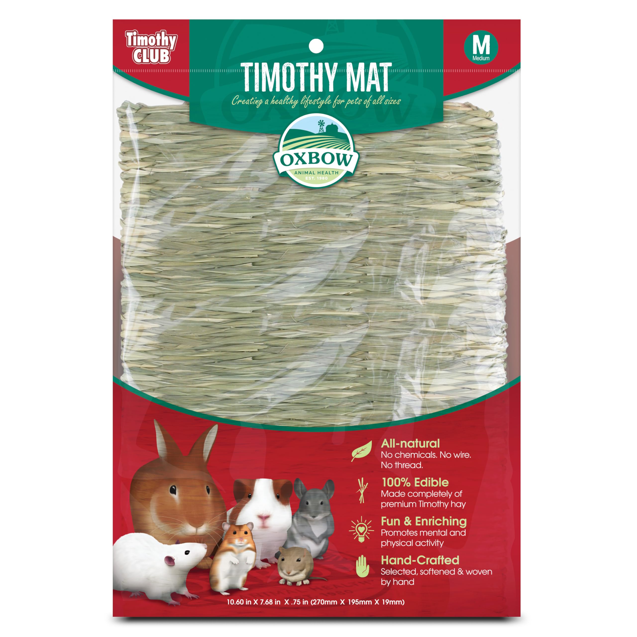 Tapis de foin Timothy Oxbow posé à plat pour confort et repos sécurisés.