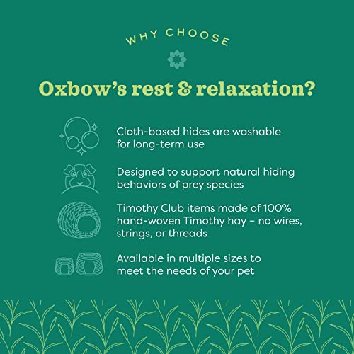 Oxbow Timothy Club Bungalow – nid tissé main pour cobayes, jeu quotidien