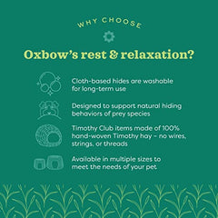 Oxbow Timothy Club Bungalow – nid tissé main pour cobayes, jeu quotidien