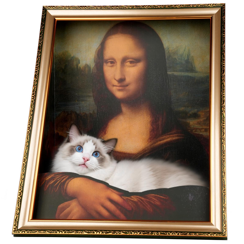 Oxfraki Mona Lisa face : pièce centrale artistique pour photos et déco.
