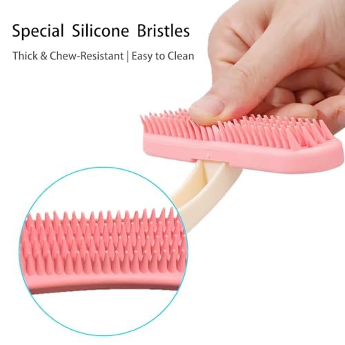 Brosse Oxiros en silicone douce pour chien petit, soin et massage.