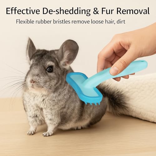 Brosse Oxiros en silicone douce pour cochon d'Inde, élimination des poils.