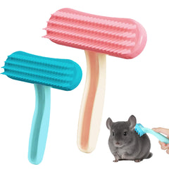Brosse Oxiros en silicone douce pour lapin, démêlage sans irritation.