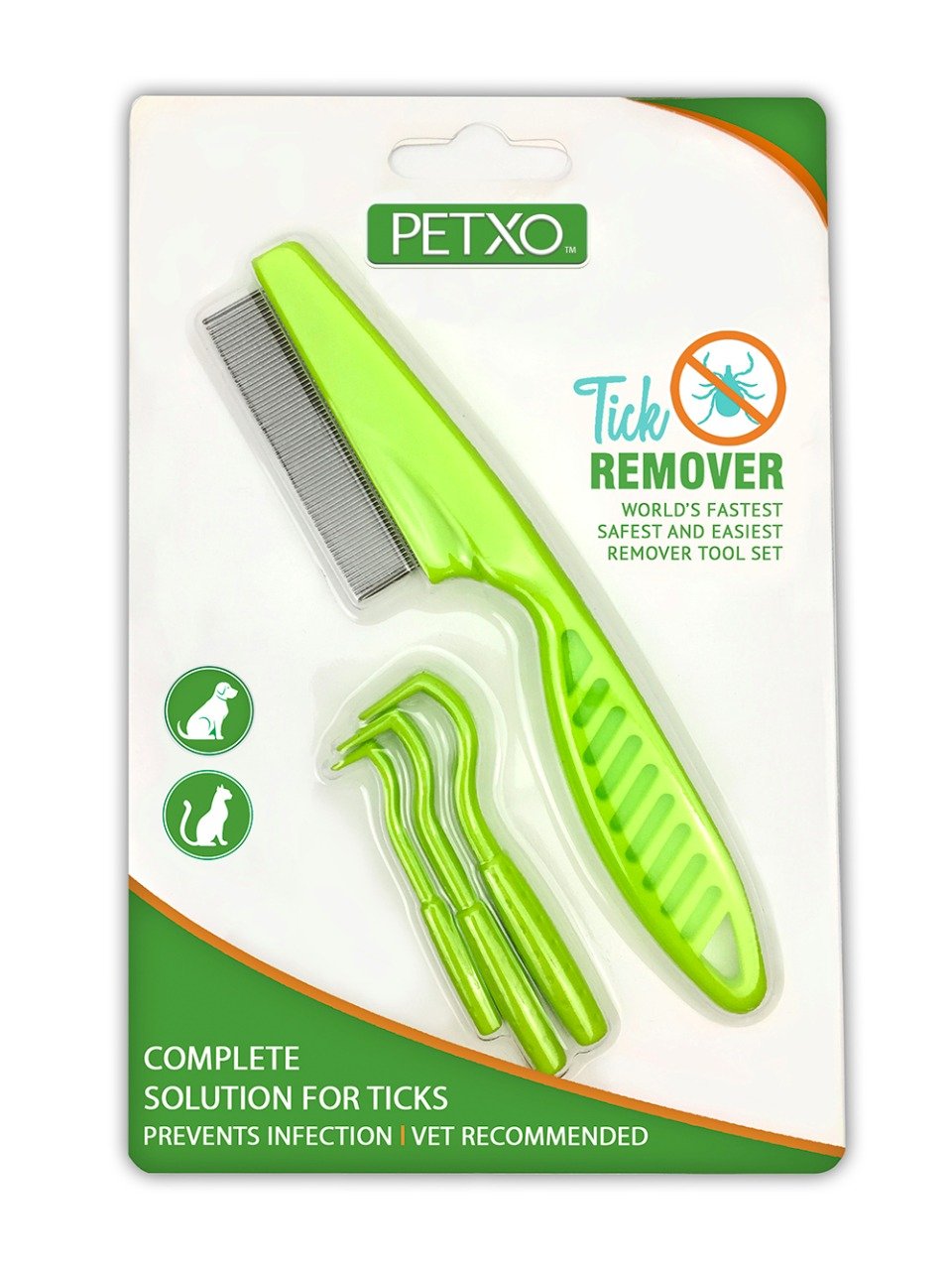 OXO PET PRODUCTS – outil-retrait-tique 3-en-1, extraction sûre pour chiens et humains.