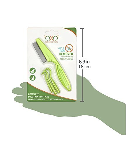 OXO PET PRODUCTS – peigne anti-puces inclus, aide à prévenir les infestations et à garder le pelage sain.