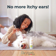 Oxyfresh, application sur les oreilles chiens et chats, usage pratique.