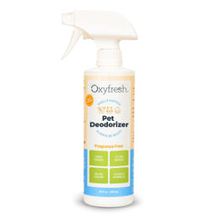 Oxyfresh: bouteille pulvérisateur anti-odeurs pour éliminer rapidement les odeurs d’animaux.
