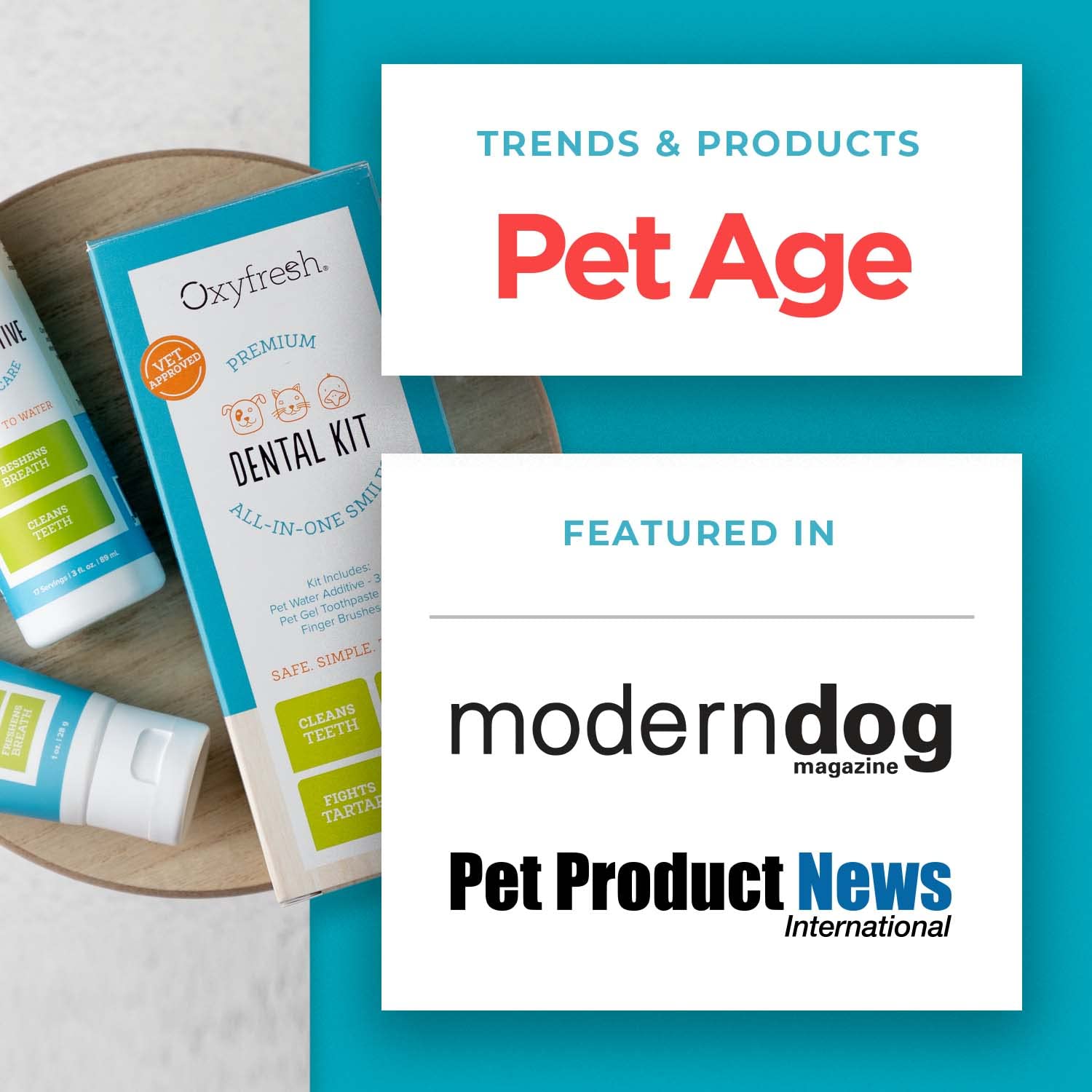Formule non toxique Oxyfresh, sûre pour chiens et chats, approuvée.