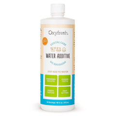 Oxyfresh Solution Dentaire pour Animaux : bouteille montrée, aide potentielle à une haleine plus fraîche.