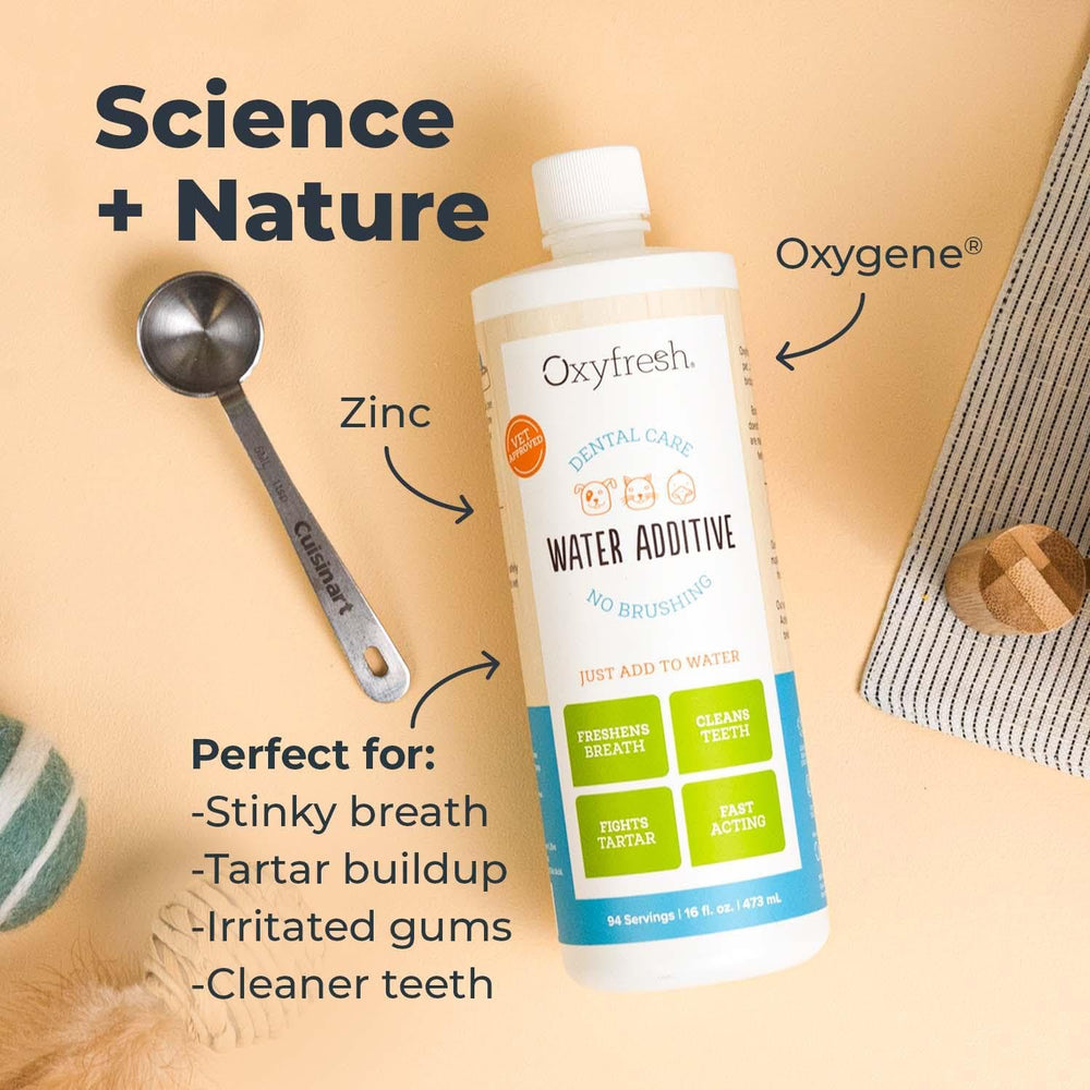 Oxyfresh Solution Dentaire pour Animaux : ingrédients de haute qualité, fabrication aux États-Unis.
