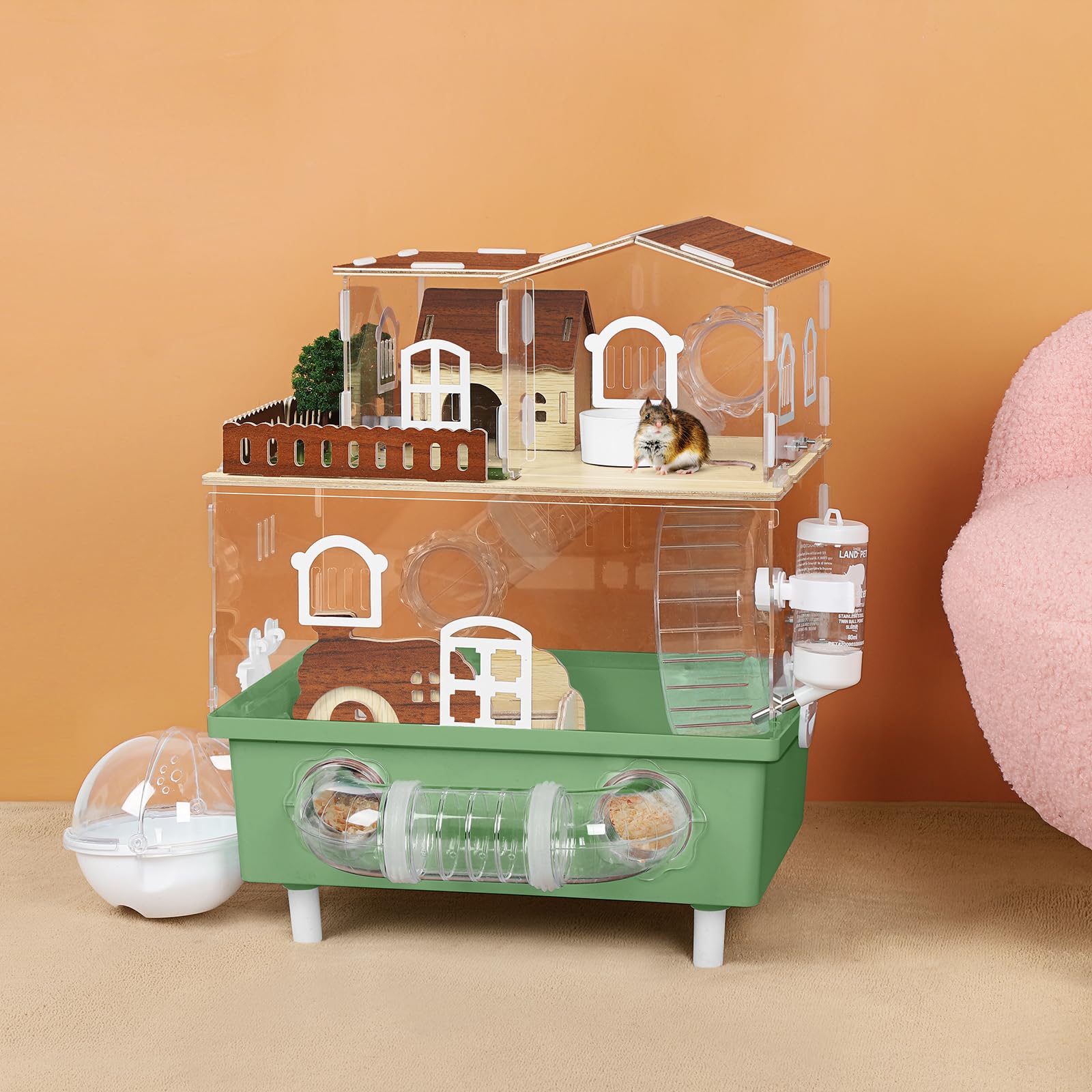 Zone de bain externe facilitant le nettoyage et le confort.