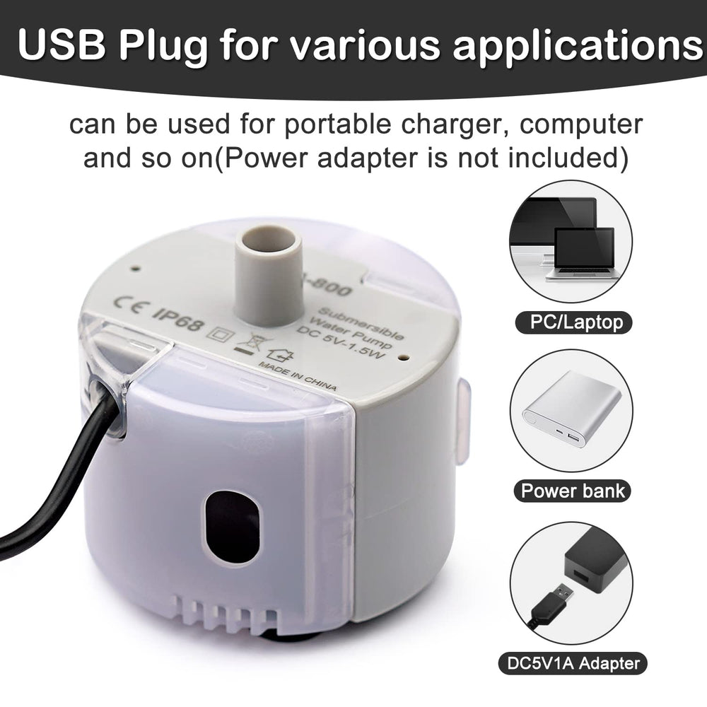 Alimentation USB 5V pour pompe OYES, utilisation polyvalente.