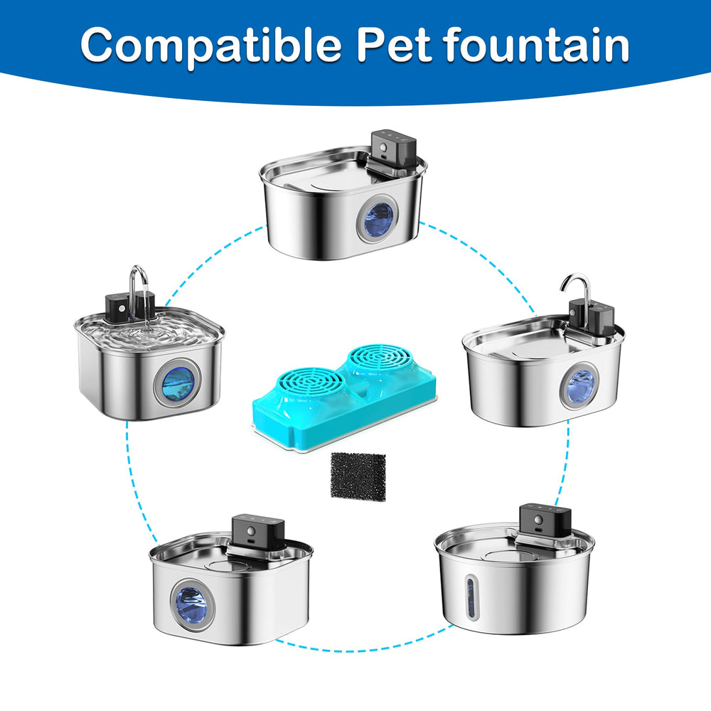 Filtre OYES fontaine chat pack, entretien facilité et filtration continue.