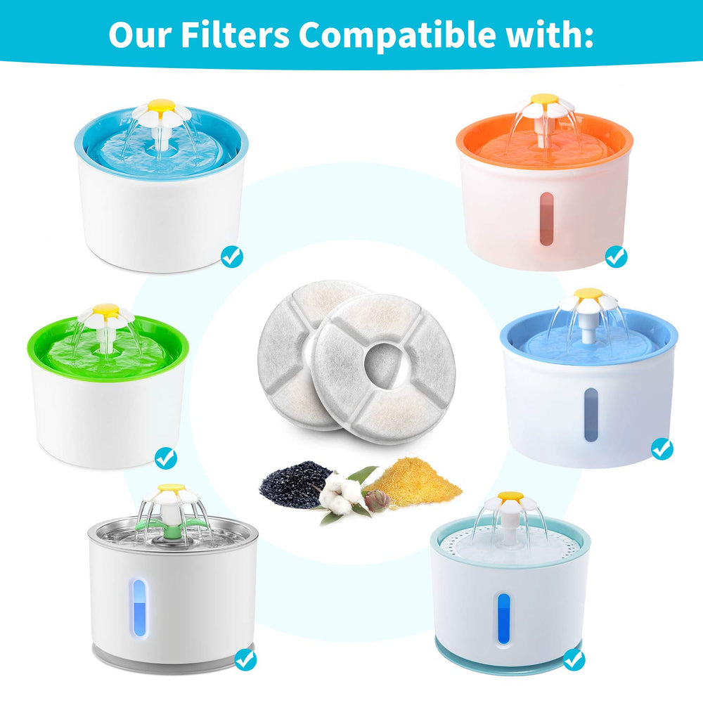 Pack de 16 filtres OYES pour fontaine chat, remplacement facile.