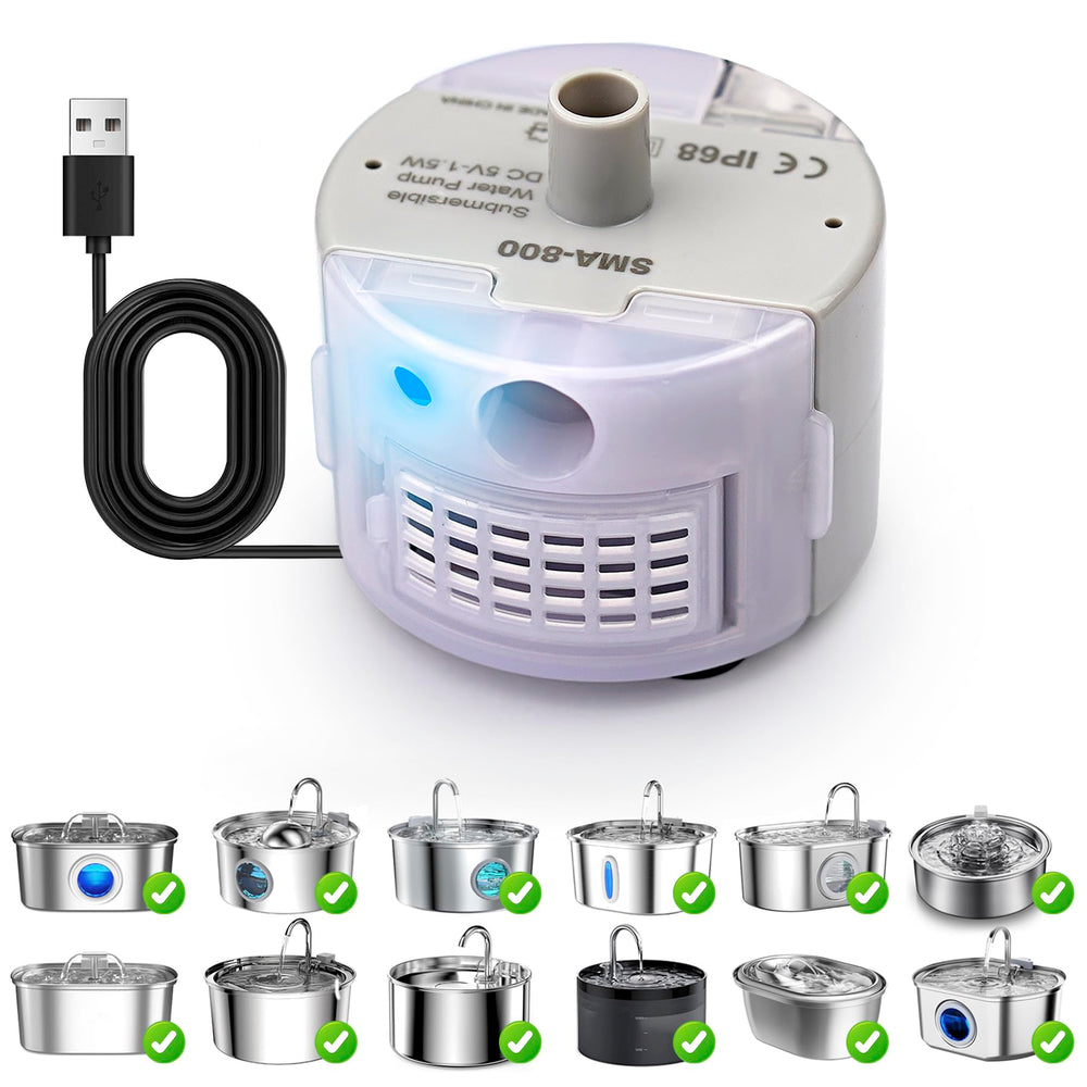 Pompe OYES pour fontaine chat SMA-800, remplace facilement votre pompe existante.