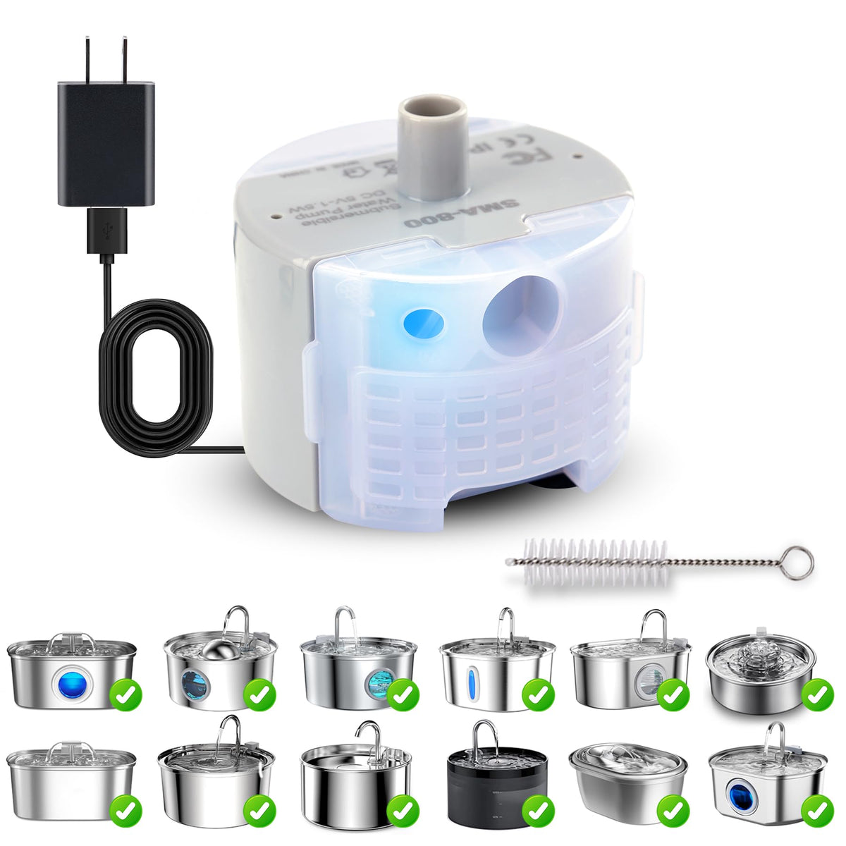 OYES SMA-800 face avant: pompe silencieuse pour fontaine chat.