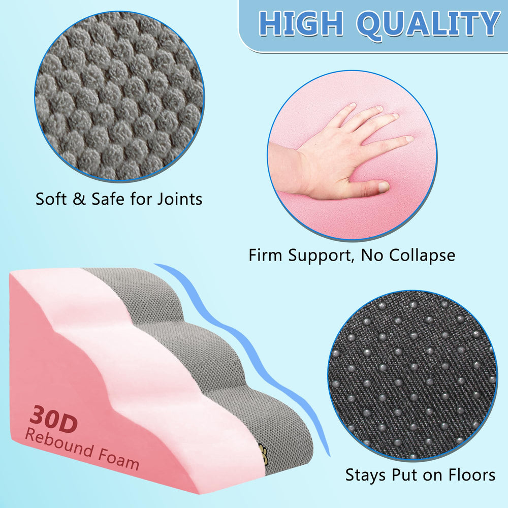 Housse amovible lavable OYLZ Pet Steps pour un nettoyage facile.