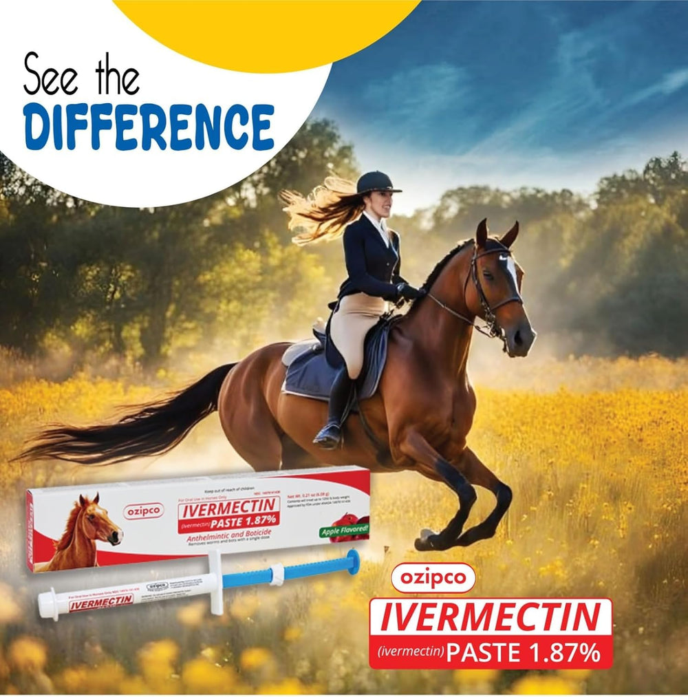 OZIPCO Ivermectine cheval, respect des consignes pour l'utilisation.