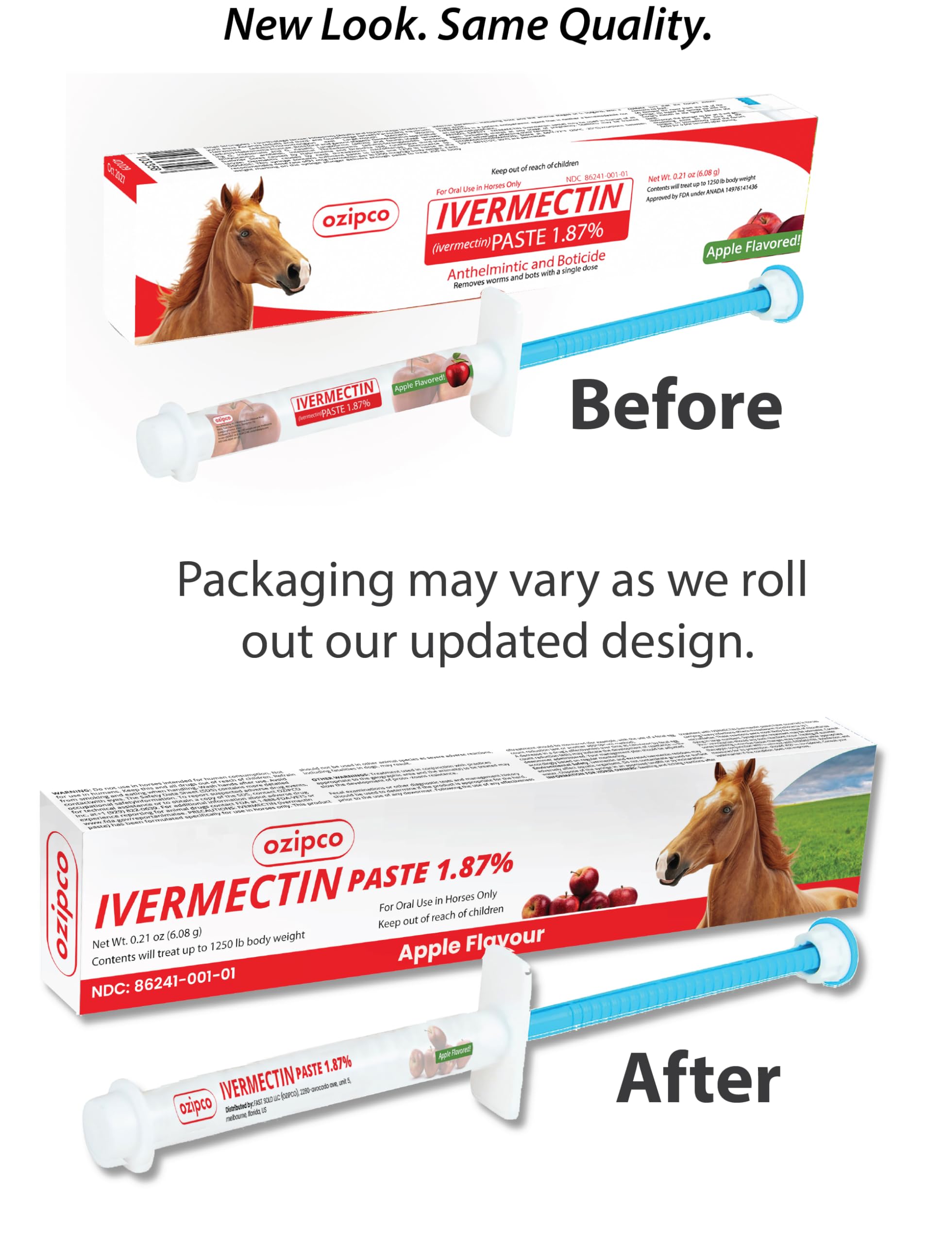 OZIPCO Ivermectine cheval, dosage quotidien simple à gérer.