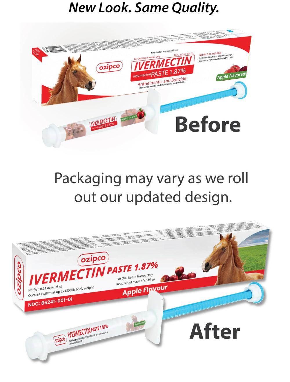 OZIPCO Ivermectine cheval, dosage quotidien simple à gérer.