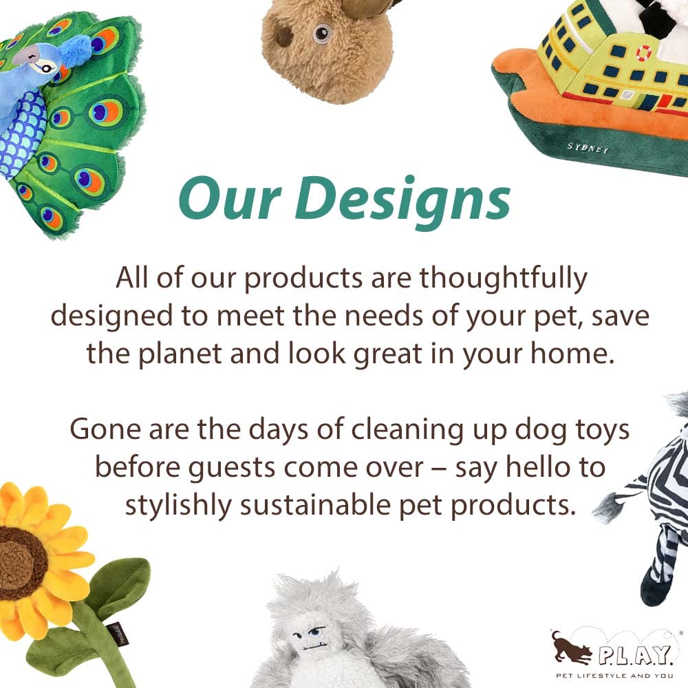 P.L.A.Y. doudou design artistes, exclusivité luxueuse pour tous les chiens.