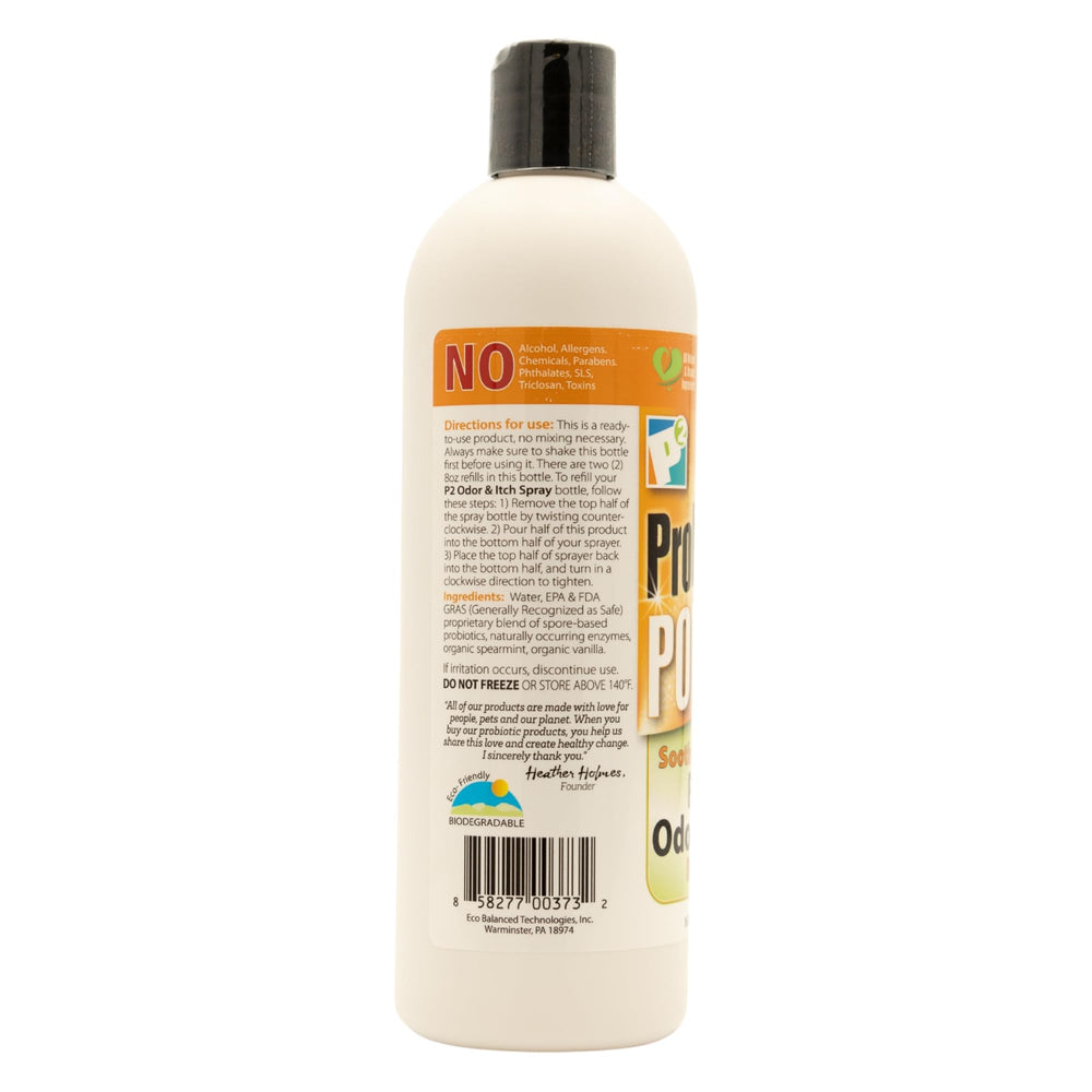 P2 Probiotic Power odeur-maison-poils: fraîcheur durable pour le pelage.