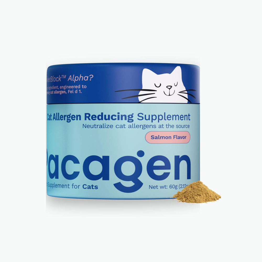 Pacagen chat allergenes réduction bouteille: réduction potentielle des allergènes à domicile.