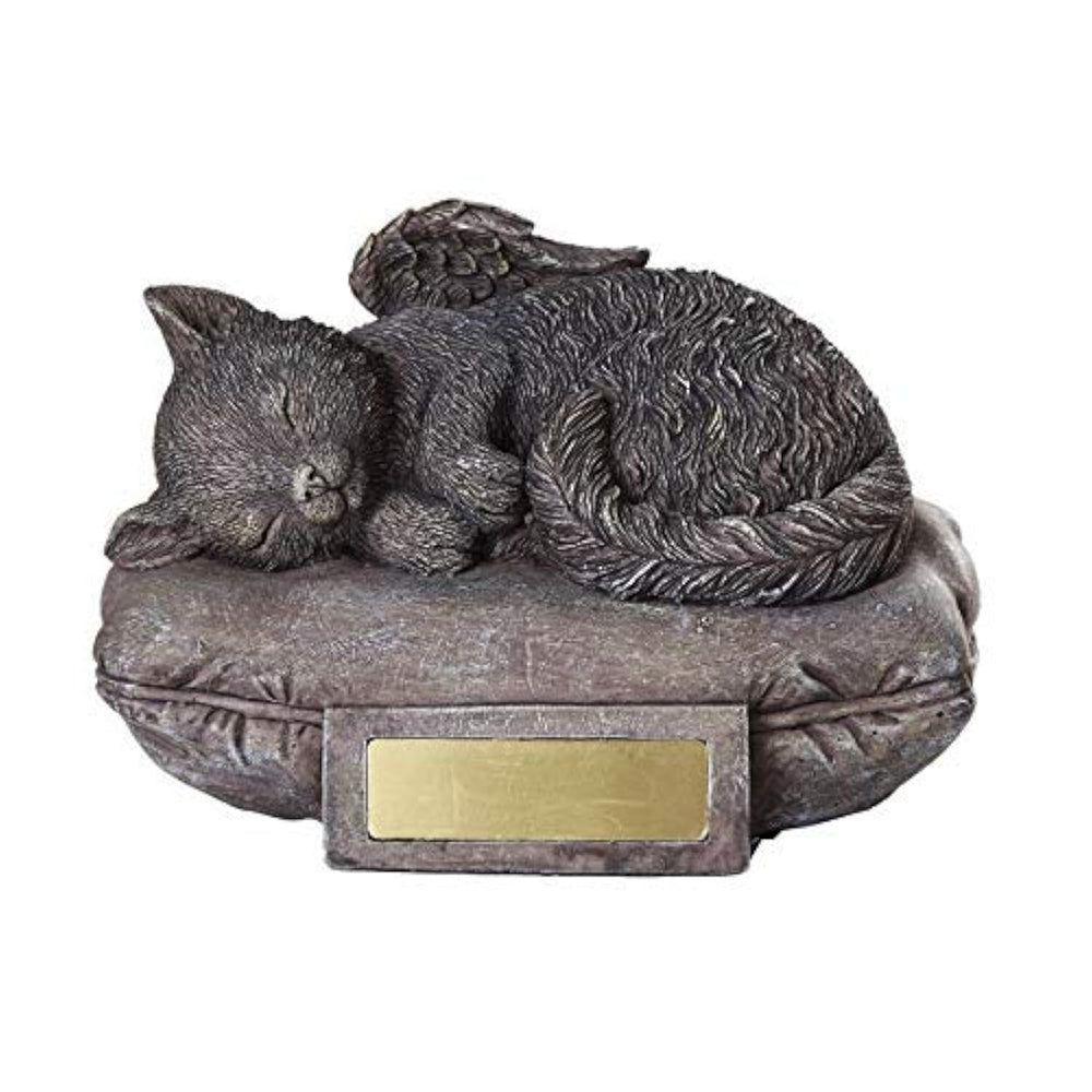 Pacific Giftware: Ange-chat sur oreiller, mémoire durable et élégante.