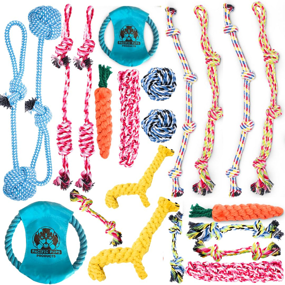 Pacific Pups Products – jouet corde chien moyen, tir à la corde durable pour mordilleurs.