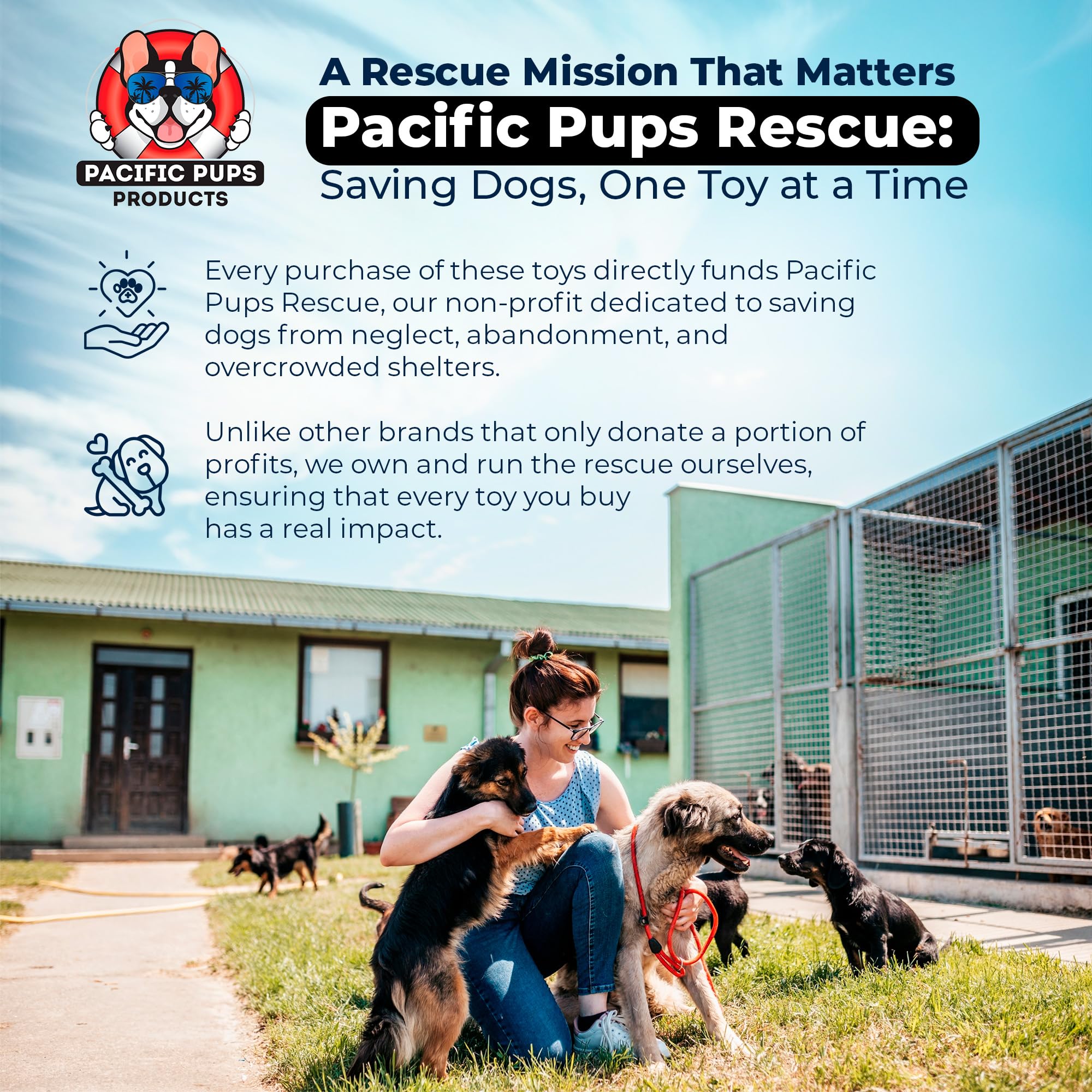 Pacific Pups jouets corde tir à la corde – parfait pour l’interaction et l’exercice.