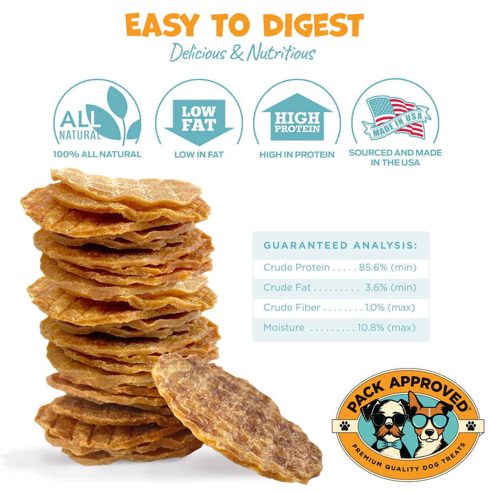 Pack Approved Chicken Chips poulet naturel, sans additifs, pratique pour récompenses quotidiennes.