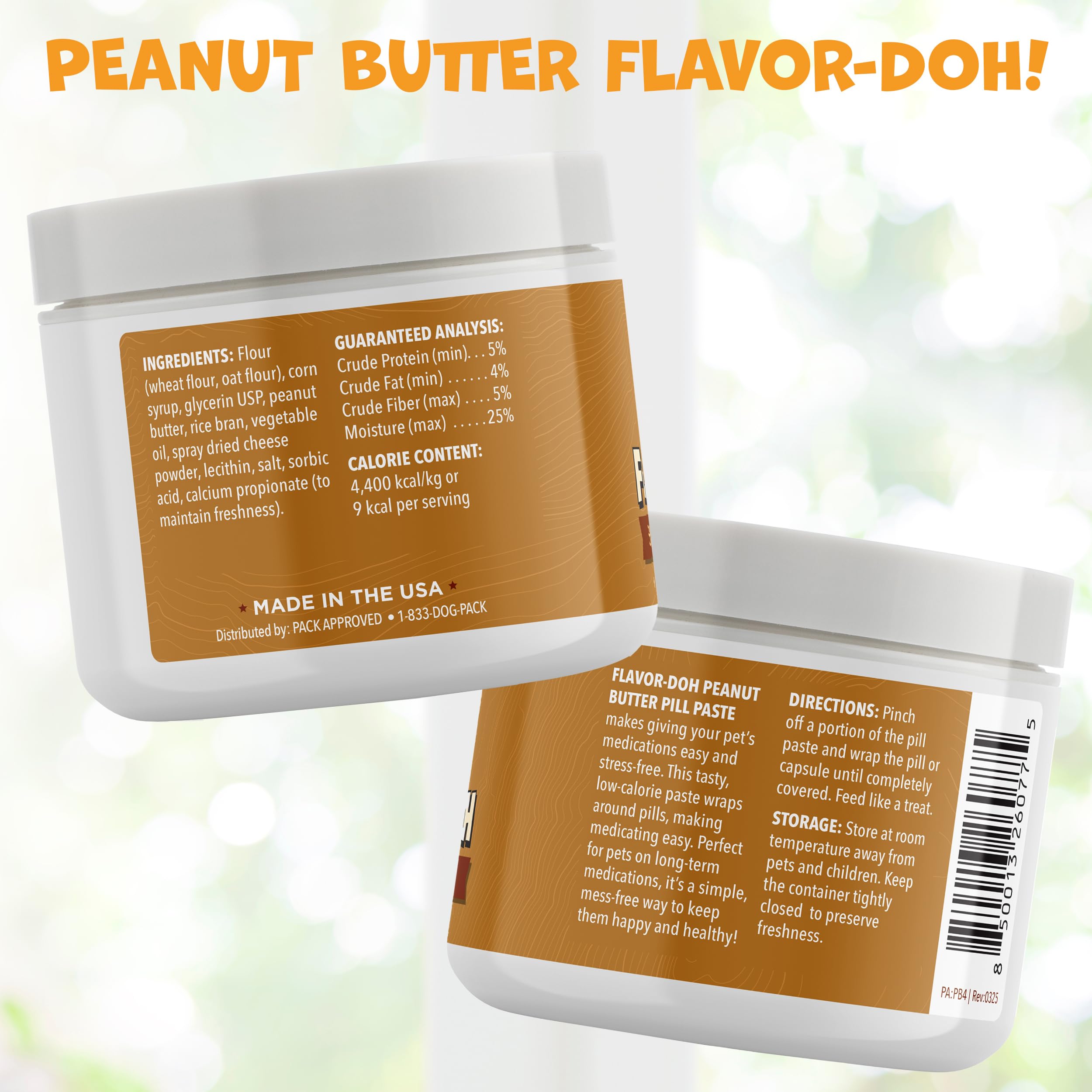 Option faible calorie Flavor-Doh pour usage quotidien des chiens.