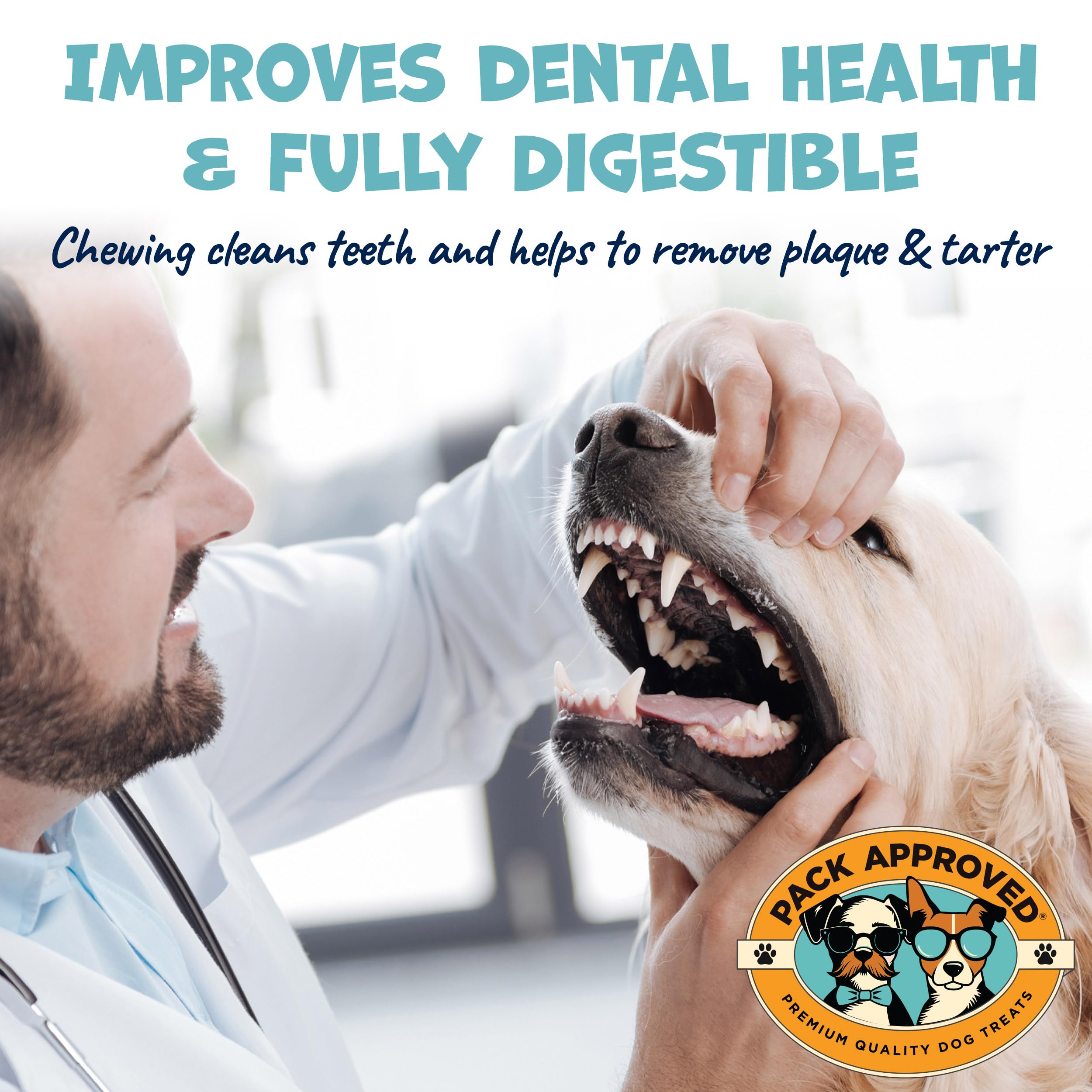 Pack Approved portion moyenne, sessions de mastication prolongées.