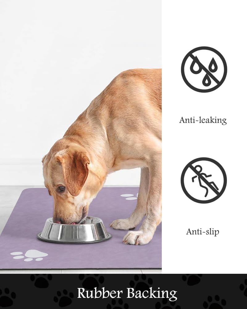 PADOOR mat compatible bols pour chiens et chats, stabilité assurée.