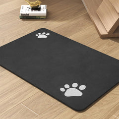 Tapis d’alimentation absorbant PADOOR pour chien, garde le bol propre.