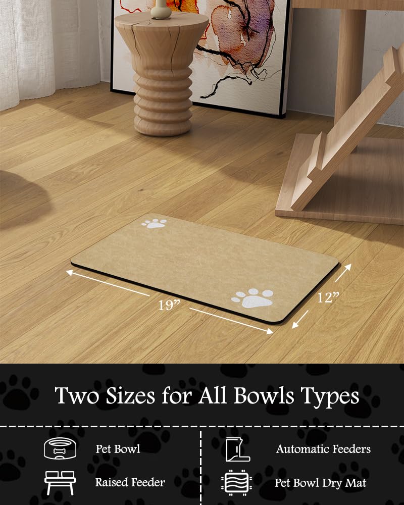 Tapis PADOOR polyvalent pour chiens et chats, idéal sous bols et distributeurs
