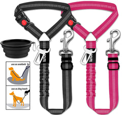 Paercute: ceinture chien en voiture avec attache-tête et sécurité renforcée.