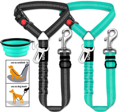 Paercute harnais ceinture pour chien ensemble 3-en-1 prêt pour voyage