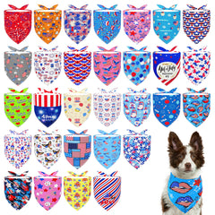 Bandana Pai Sence Independance 33 pouces sur grand chien, look festif et confortable.
