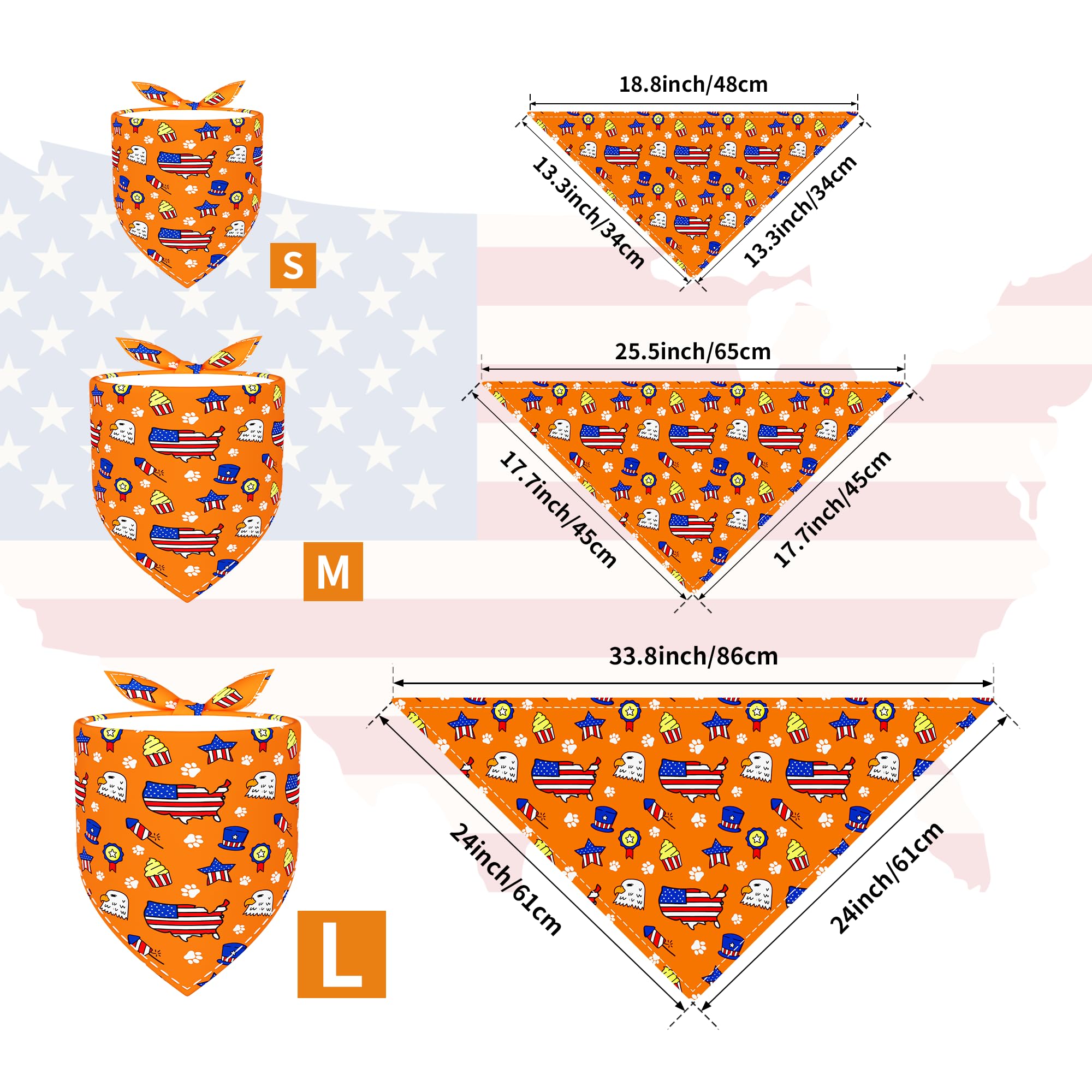 Bandana Pai Sence Independance 65x45 cm adapté aux grands chiens au cou épais.