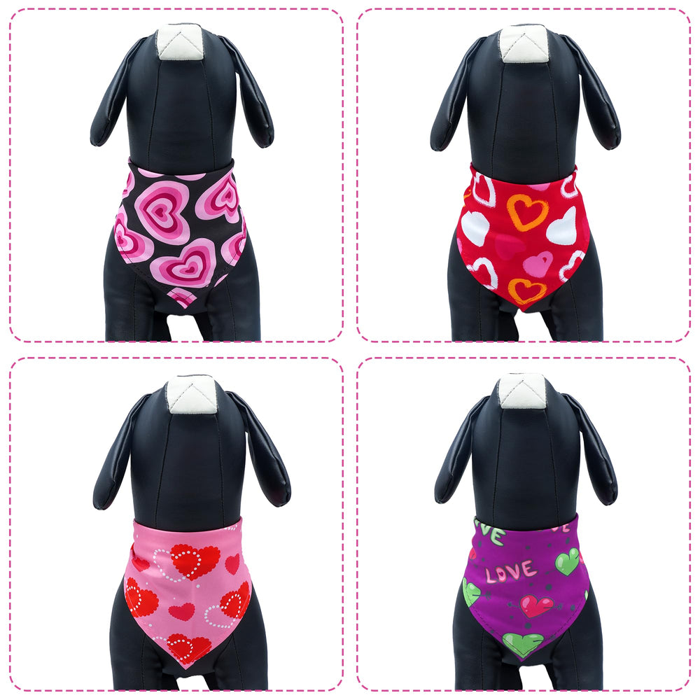 Bandana Pai Sence valentin motif coeurs bleus, touche colorée durable.
