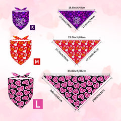 Bandana Pai Sence valentin recto-verso, accessoire réutilisable pour fêtes.