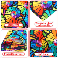 Bandanas arc‑en‑ciel Pai Sence pour chien, tailles 65x45x45 cm en pack.