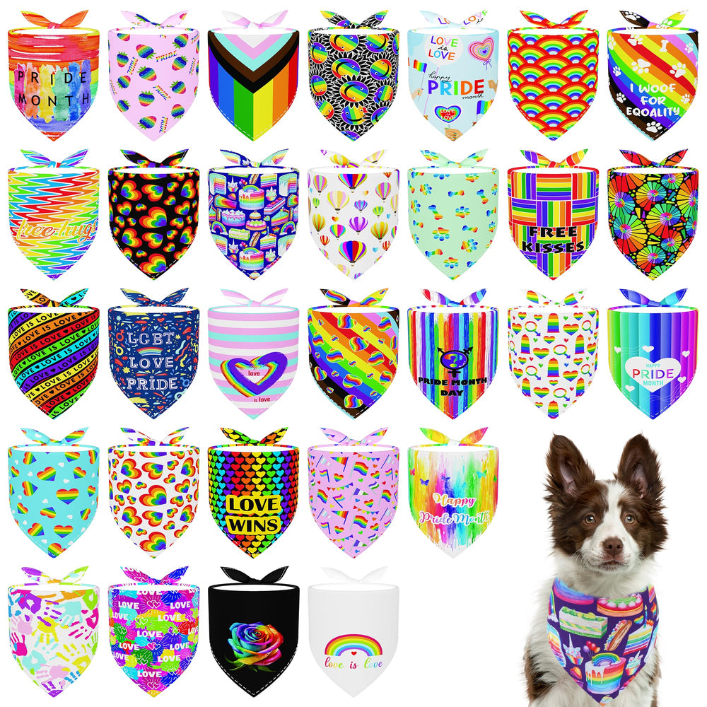 Bandana arc‑en‑ciel Pai Sence pour chien extra-large, confort et visibilité.
