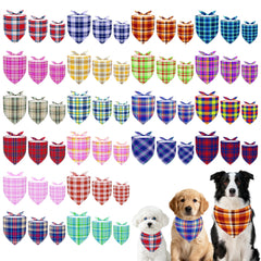 Bandana Pai Sence pour chien à carreaux, ensemble, idéal pour séances photo et sorties.