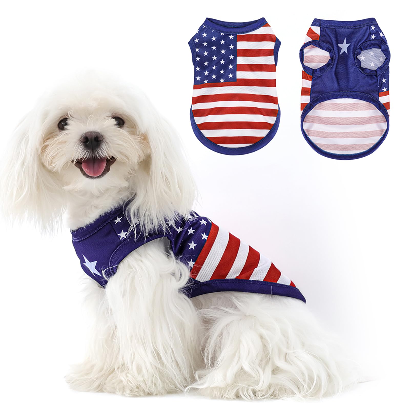 Gilet sans manches Paiaite bleu, confort quotidien pour chien actif.