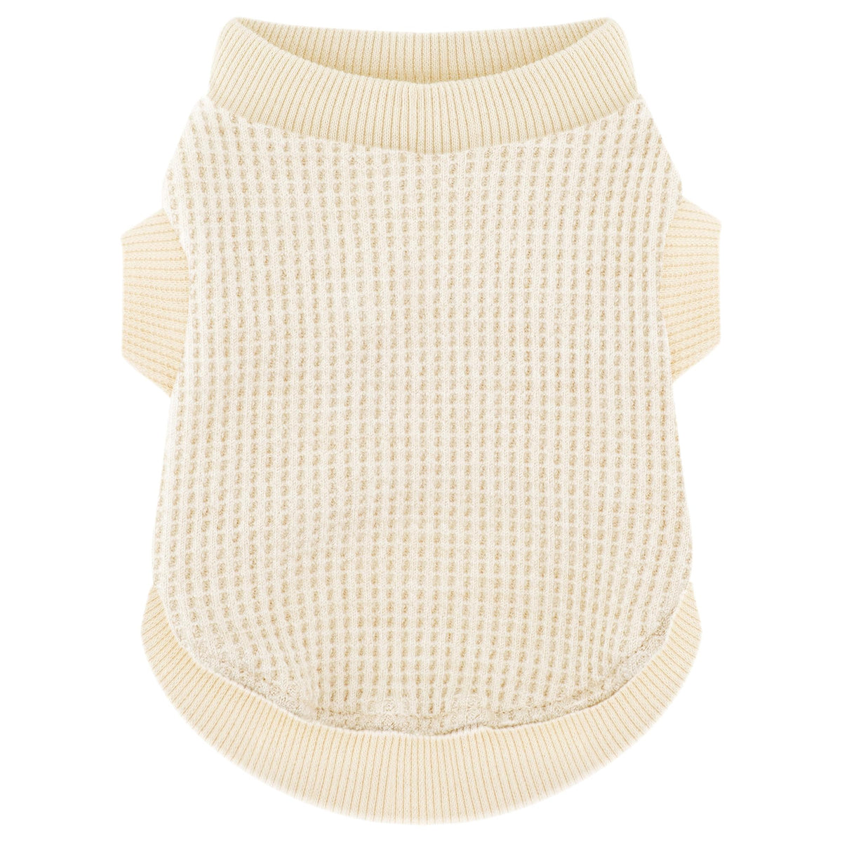 Pull Paiaite pour petit chien beige, vue avant, douceur et confort