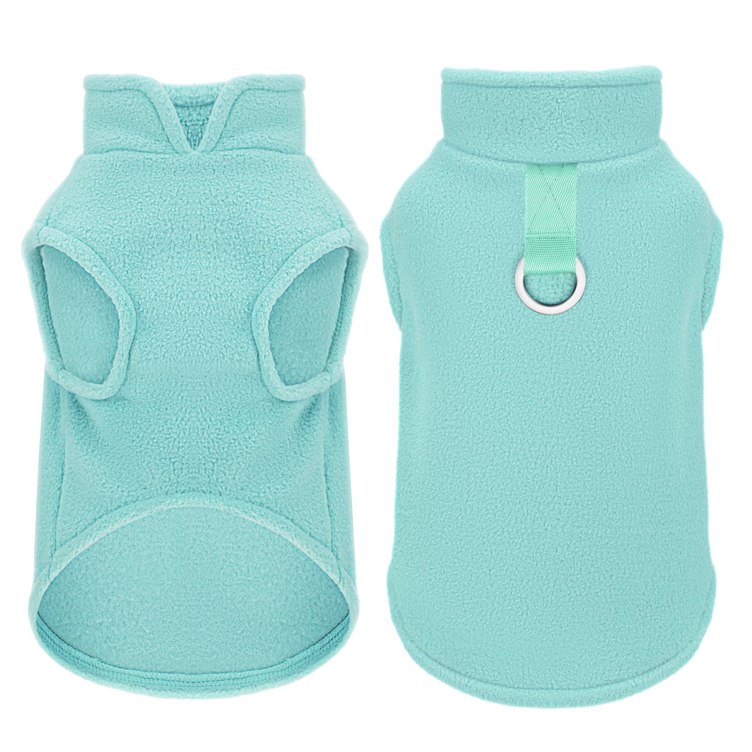 Paiaite gilet polaire sans manches pour petit chien turquoise XS, chaleur légère et confort