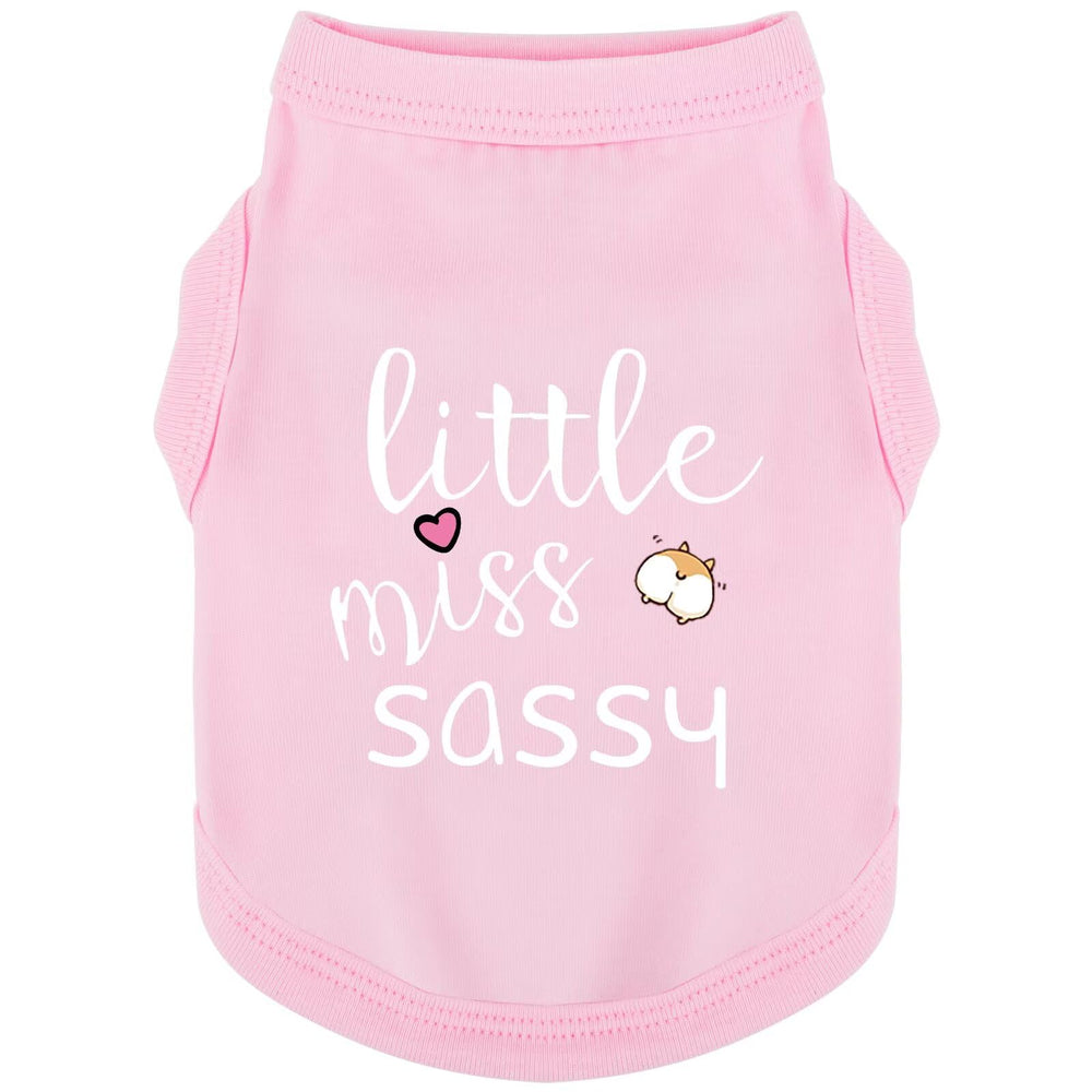 Paiaite gilet sans manches pour chien, imprimé Little Miss Sassy, rose, confort et liberté de mouvement.