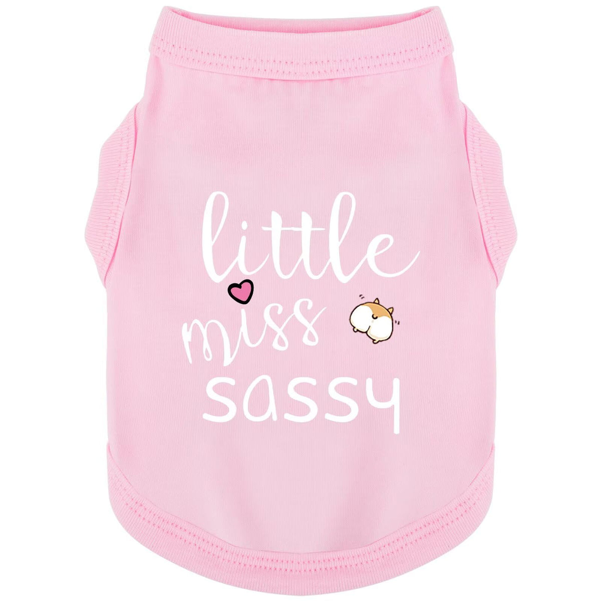 Paiaite gilet sans manches pour chien, imprimé Little Miss Sassy, rose, confort et liberté de mouvement.